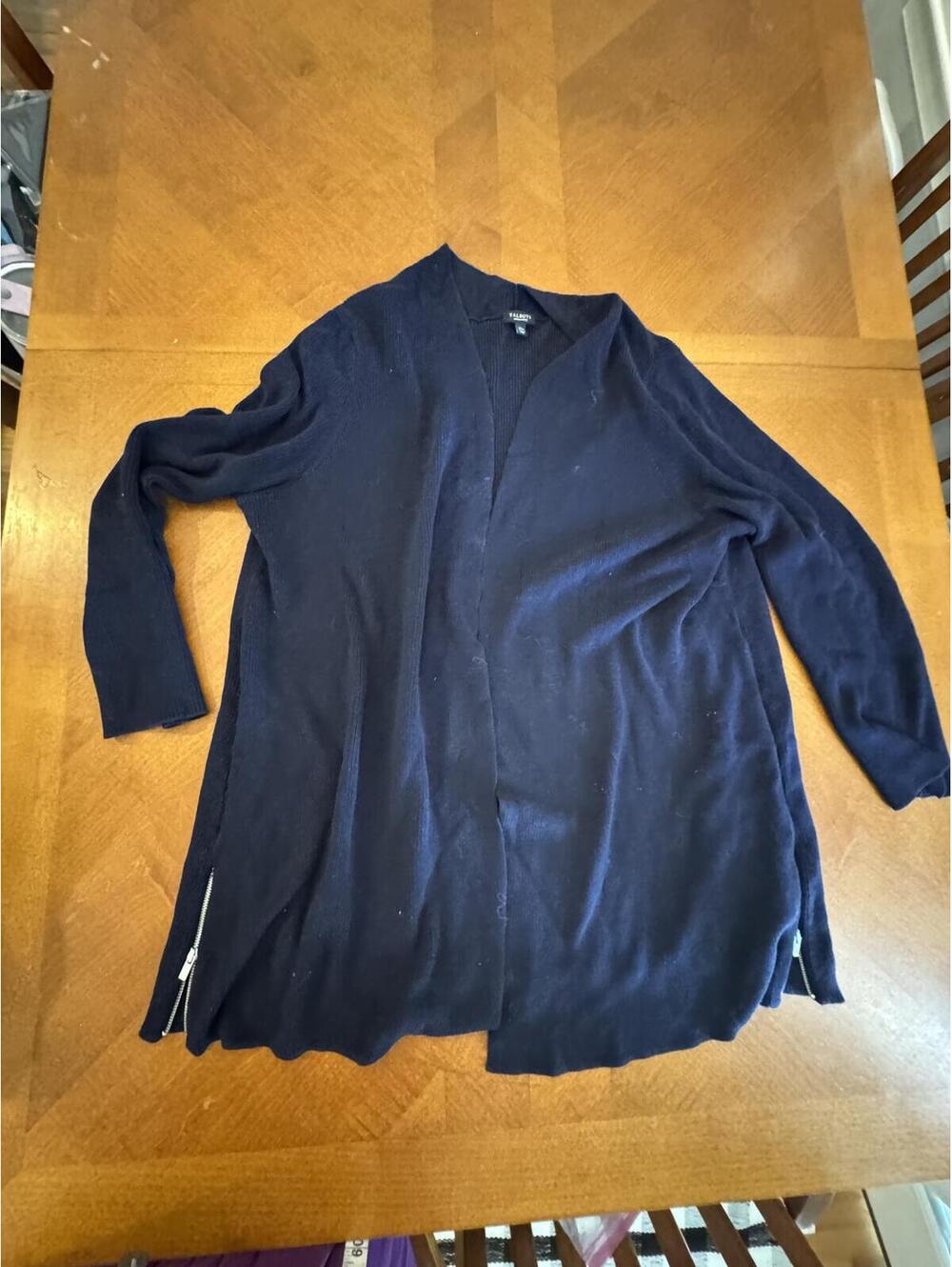 Talbots Woman Petites Navy Blue Cardigan Sweater 2XP